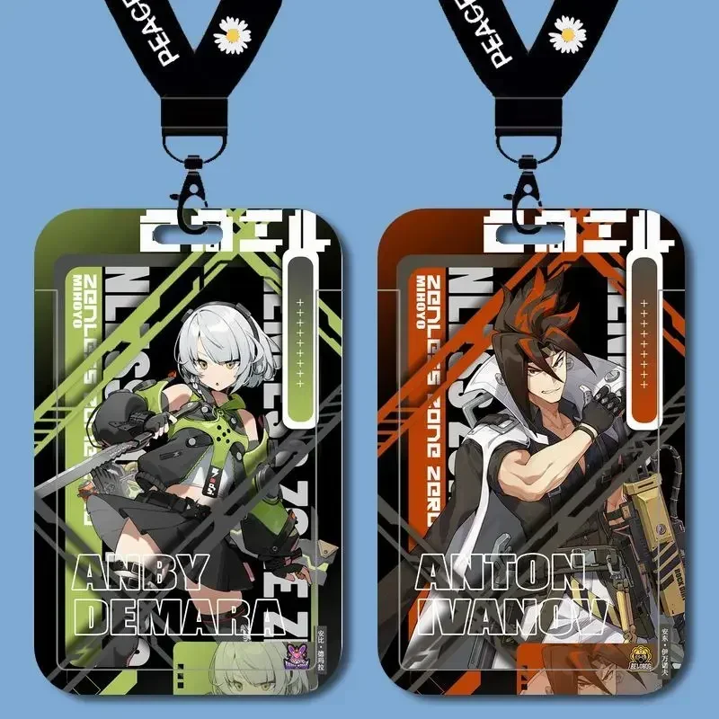Zenless Zone Zero Anby Ben Hoshimi Miyabi Von Lycaon Business Retractable Credit Card Holders Bank ID Holder Bus Card Cover Case