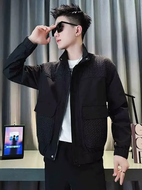 

Модная рабочая одежда Jaet для мужчин, весна-осень, пшеничные шипы, сращивание Briti Sle, мужской топ из хлопка Long Sve