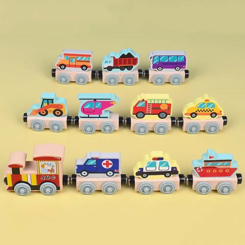 

Transportation Magnetic Train Toys Educational Animal Fruit Train Wooden Toy Cognition Learning Building Blocks