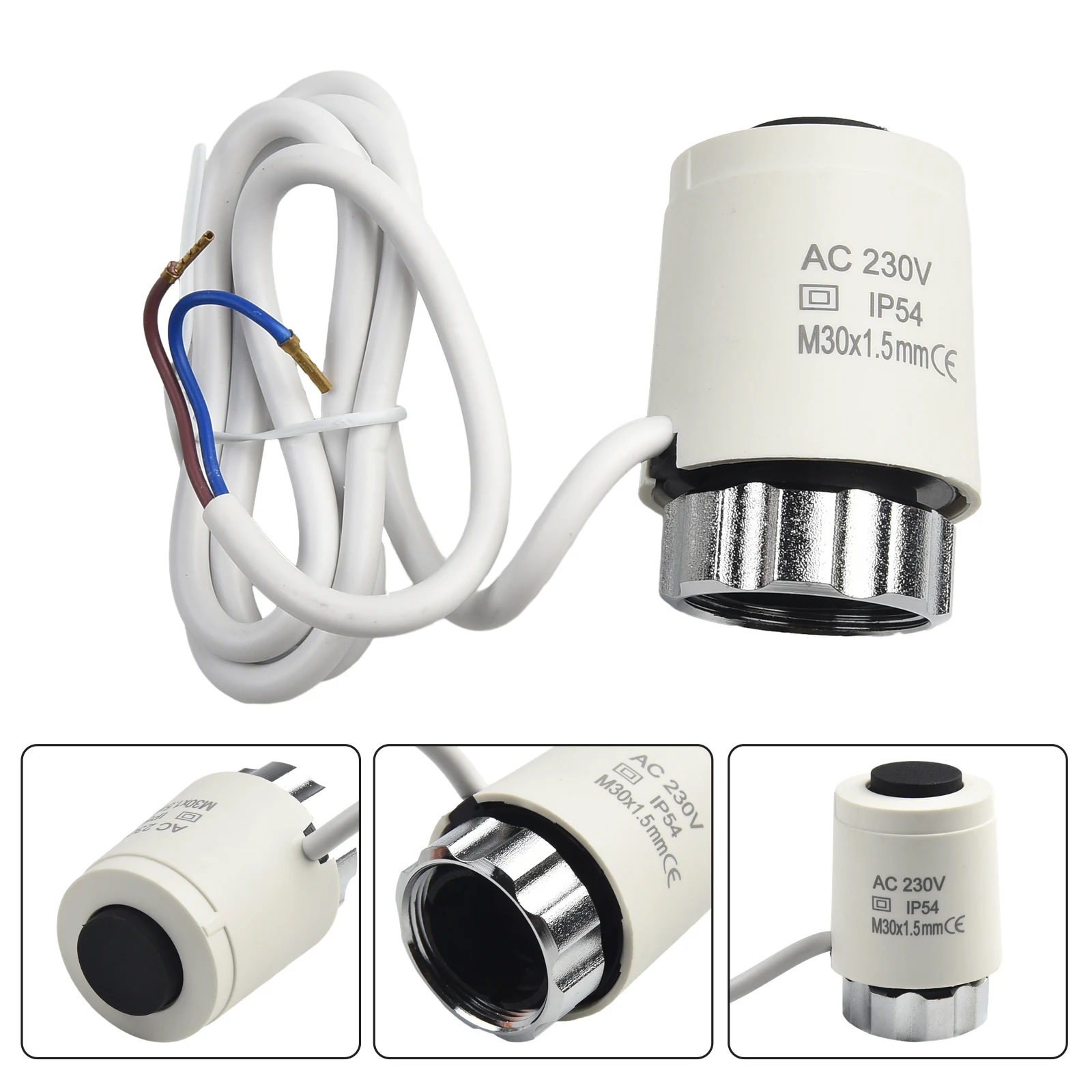 

Electric Thermal Actuator Floor Heating Valve AC 230V 4mm Stroke Manifold For Underfloor Heating Thermostat Water Floor