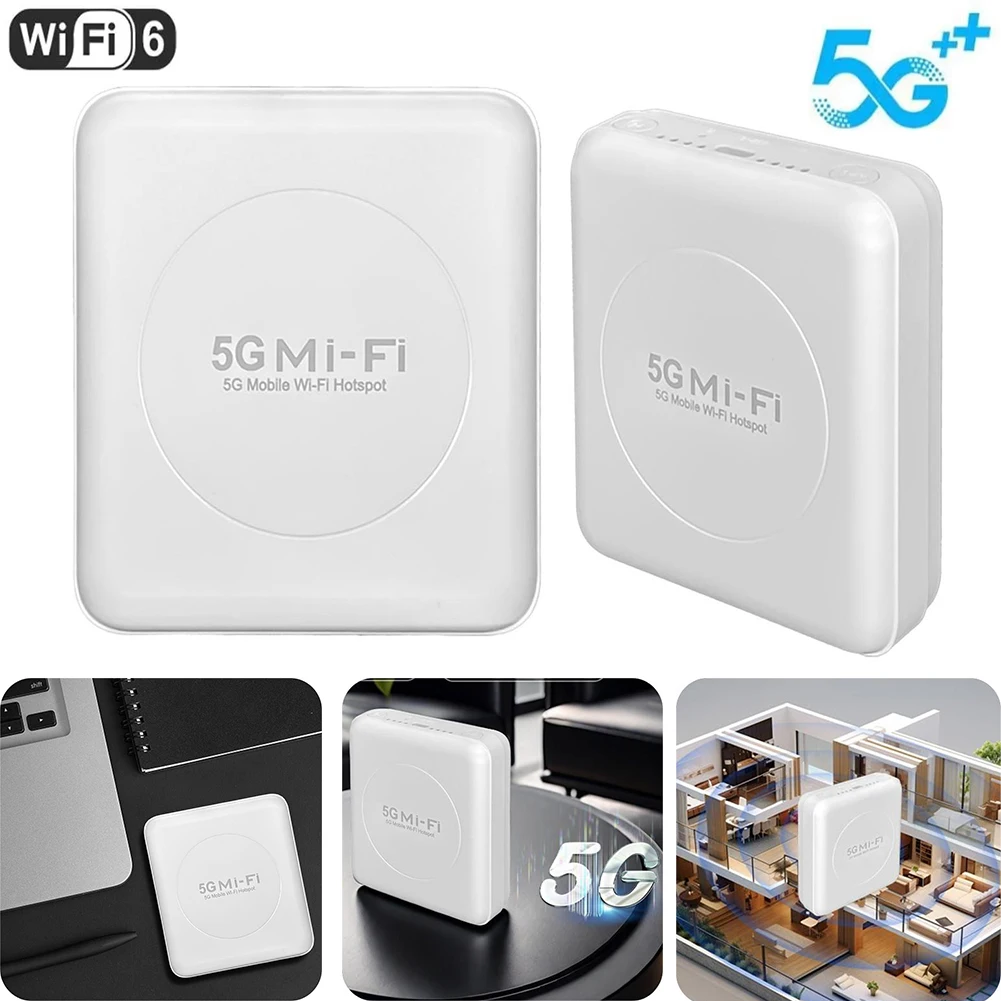 

4G/5G мобильный Wi-Fi-маршрутизатор 520 Мбит/с Wi-Fi 6 беспроводной маршрутизатор 10000 мАч портативный карманный модем MiFi мобильная точка доступа со слотом для SIM-карты