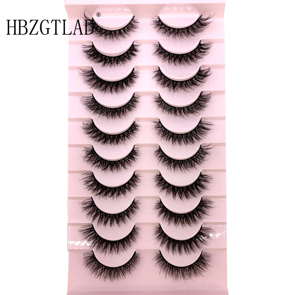 Soft Mink Eyelashes 3D Curl Winged End Eye Elongated Fake Lashes Thick Handmade Natural False Eyelash Messy Cross Lash Wholesale