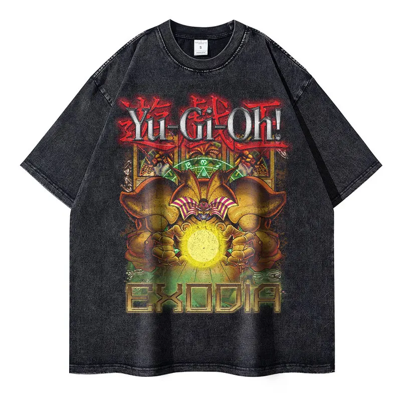 Change of Heart Washed T-shirts Men Women Anime Yu Gi Oh T Shirt Yugi Muto Tshirt Manga Seto Kaiba Tops Tees Clothing