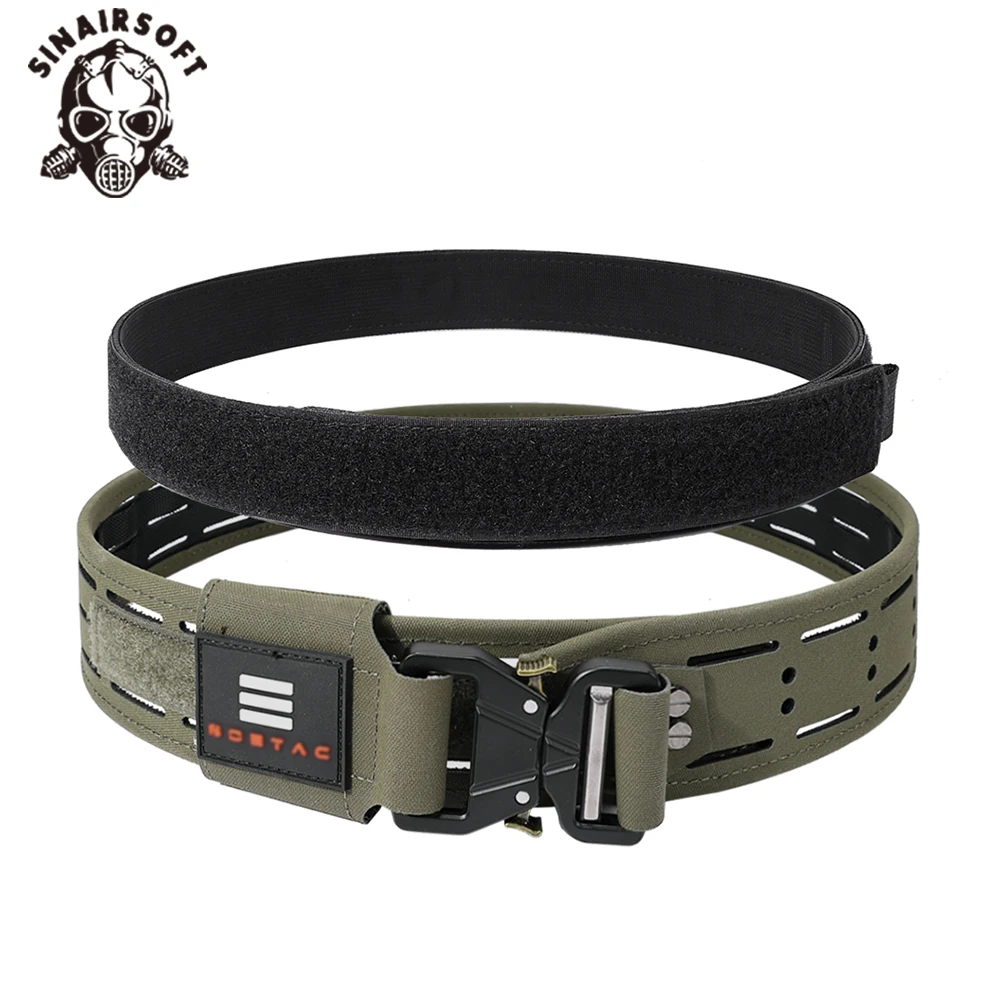 SINAIRSOFT Tactical Belt Quick Release Metal Buckle Laser MOLLE Mens Multi-camo Belts Hunting clothing Accessories