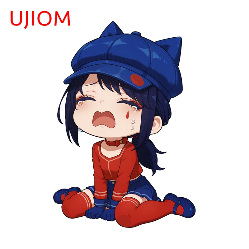 UJIOM Sad Crying Miside Mita Wall Sticker Funny Adorable Cartoon Smart Home Door Decals Customizable Room Decoration Accessories
