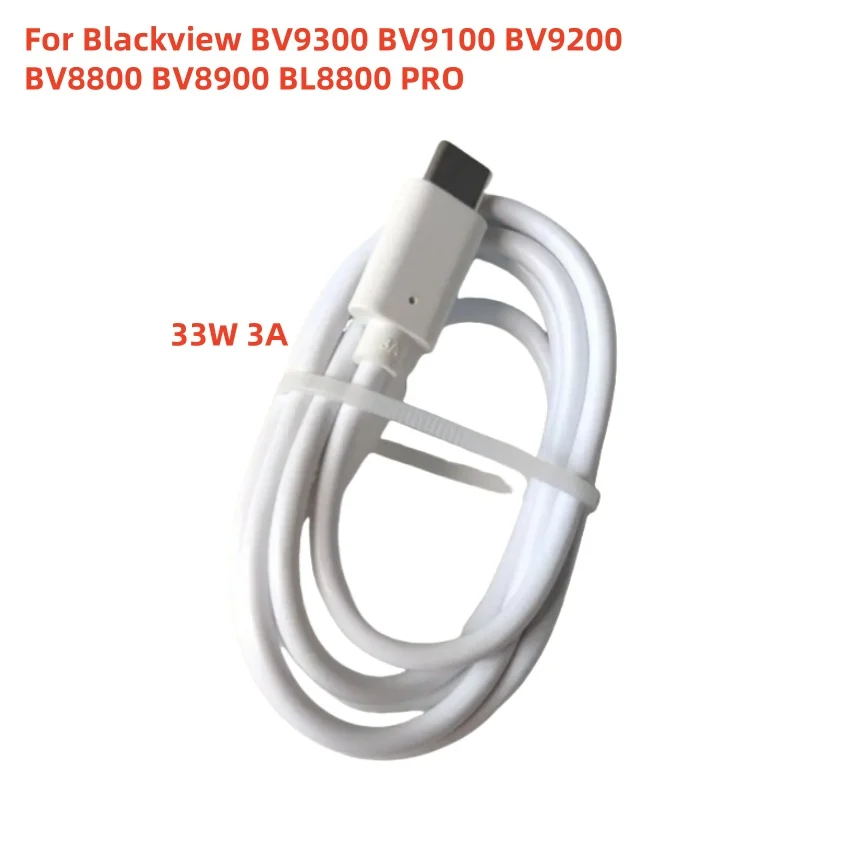 Original For Blackview BV9300 BV9100 BV9200 BV8800 BV8900 Phone 33W 3A 1M Dual Type C USB Cable Data Wire Line