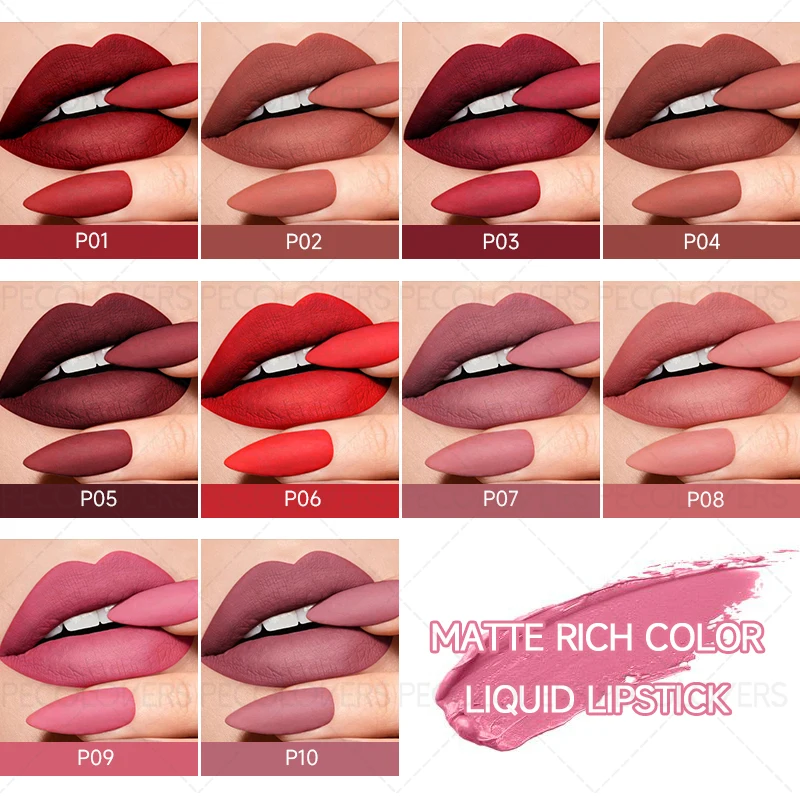 防水、長持ちするリキッドリップスティック、マットリップグレイズリップグロス、ベルベットのようなマットな質感