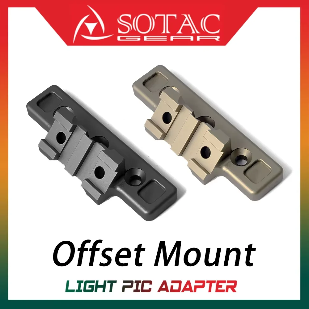 SOTAC KeyMod Offset Adaptive Light Mount Accessories for M300 M600 Flashlight Mount Scout Light Offset Mount