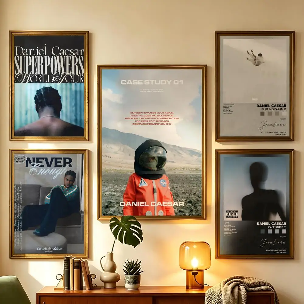 Daniel Caesar Cool R&B Singer Self-Adhesive Poster Waterproof Removable HD Print for Bedroom Dorm Room Wall Decor Poster