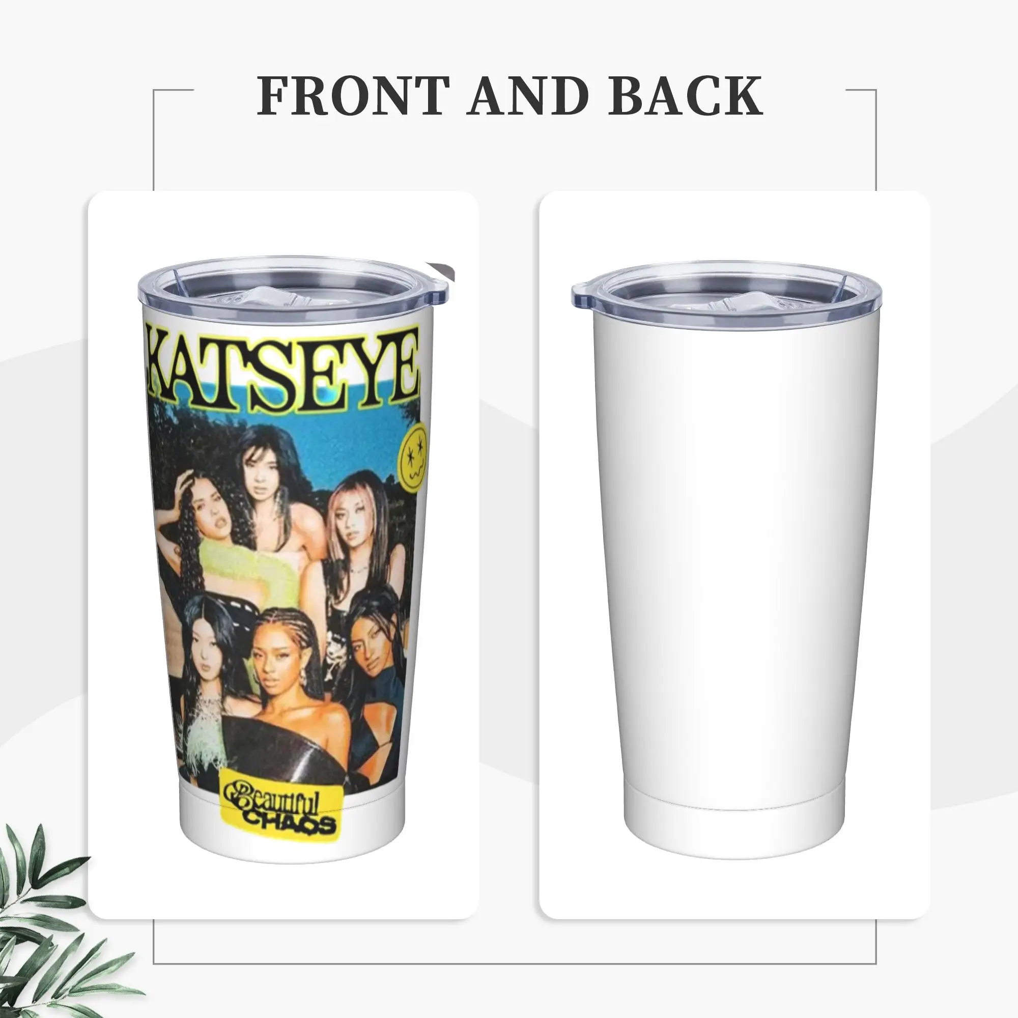 Stainless Steel Tumbler Katseye Everything Is Gnarly  Thermal Cups  Insulated Hot Drinks Car Mugs Travel Water Bottle