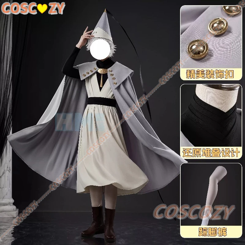 High Quality Witch Hat Atelier Anime Qifrey Cosplay Costume Wig Convention Halloween Christmas Party Cloak Top Pants Hat Outfit - view 2