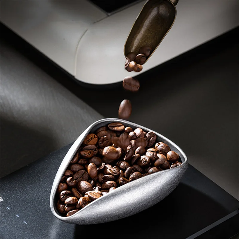 Stainless Steel Coffee Beans Dosing Cup Trays Plate Raw Bean Weighing Plate Coffee Dosing Vessel Espresso Coffee Accessories