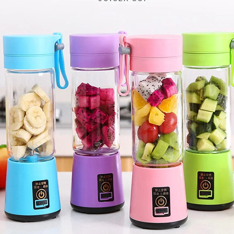 Rechargeable Portable Blender USB Mixer Electric Juicer Cup Smoothie Blender Mini Fruit Food Processor Cup Juice Blenders