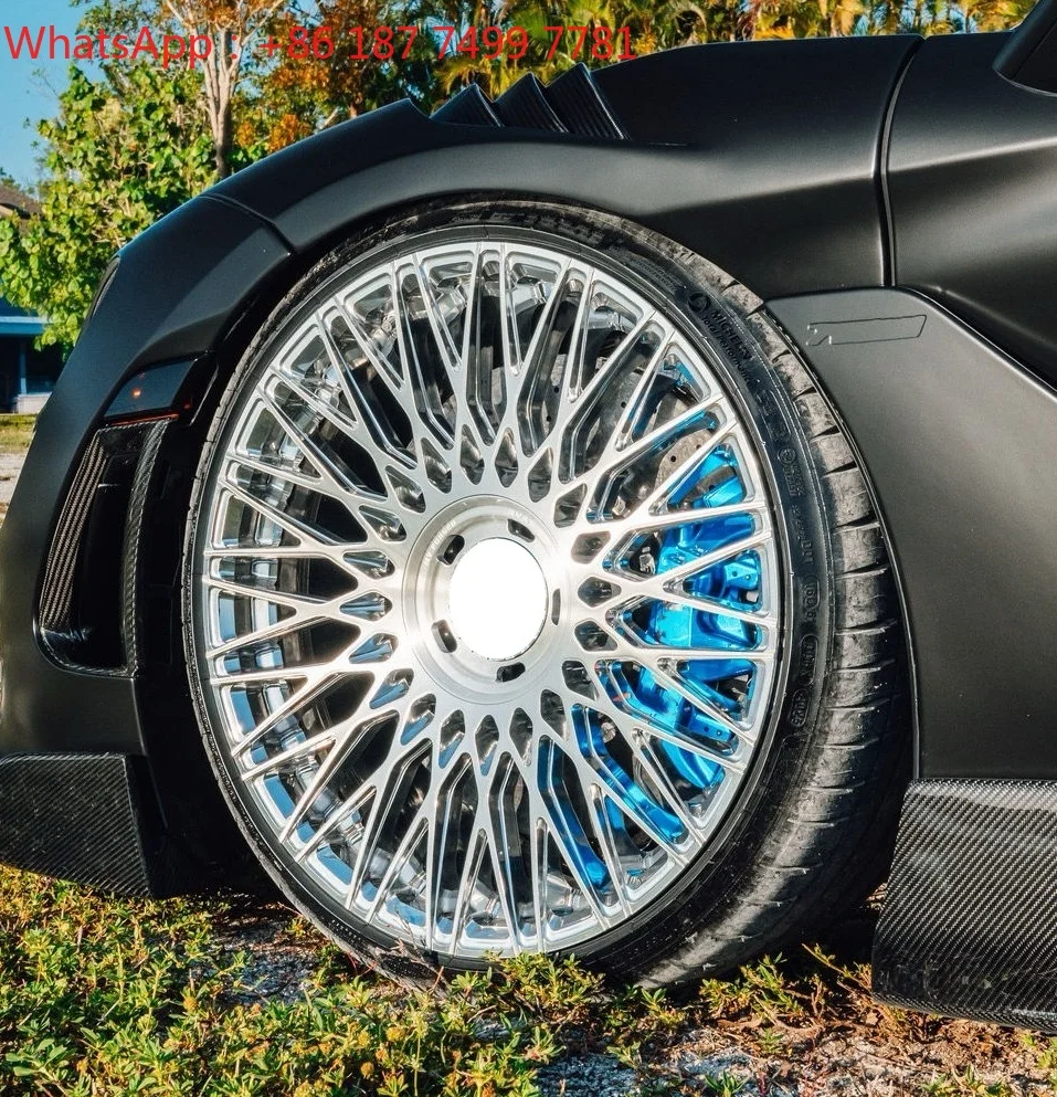 18-24 Inch Polished Brushed Chrome 6061-T6 Alloy Custom Forged Monoblock Car Wheel Rims Universal Luxury Tuning Wheels