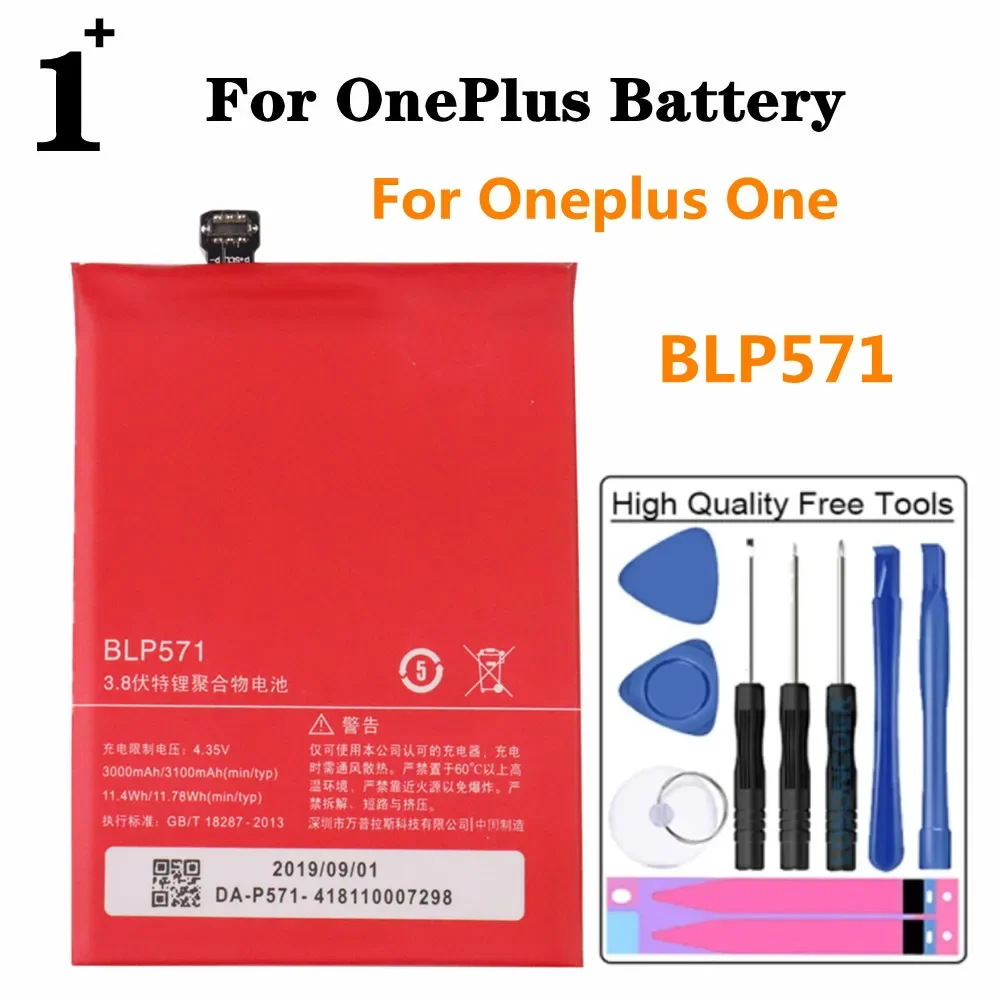 3100mAh BLP571 Original oneplus Battery For Oneplus One 1+ One plus 1 A0001 Phone Replacement Battery + Tools