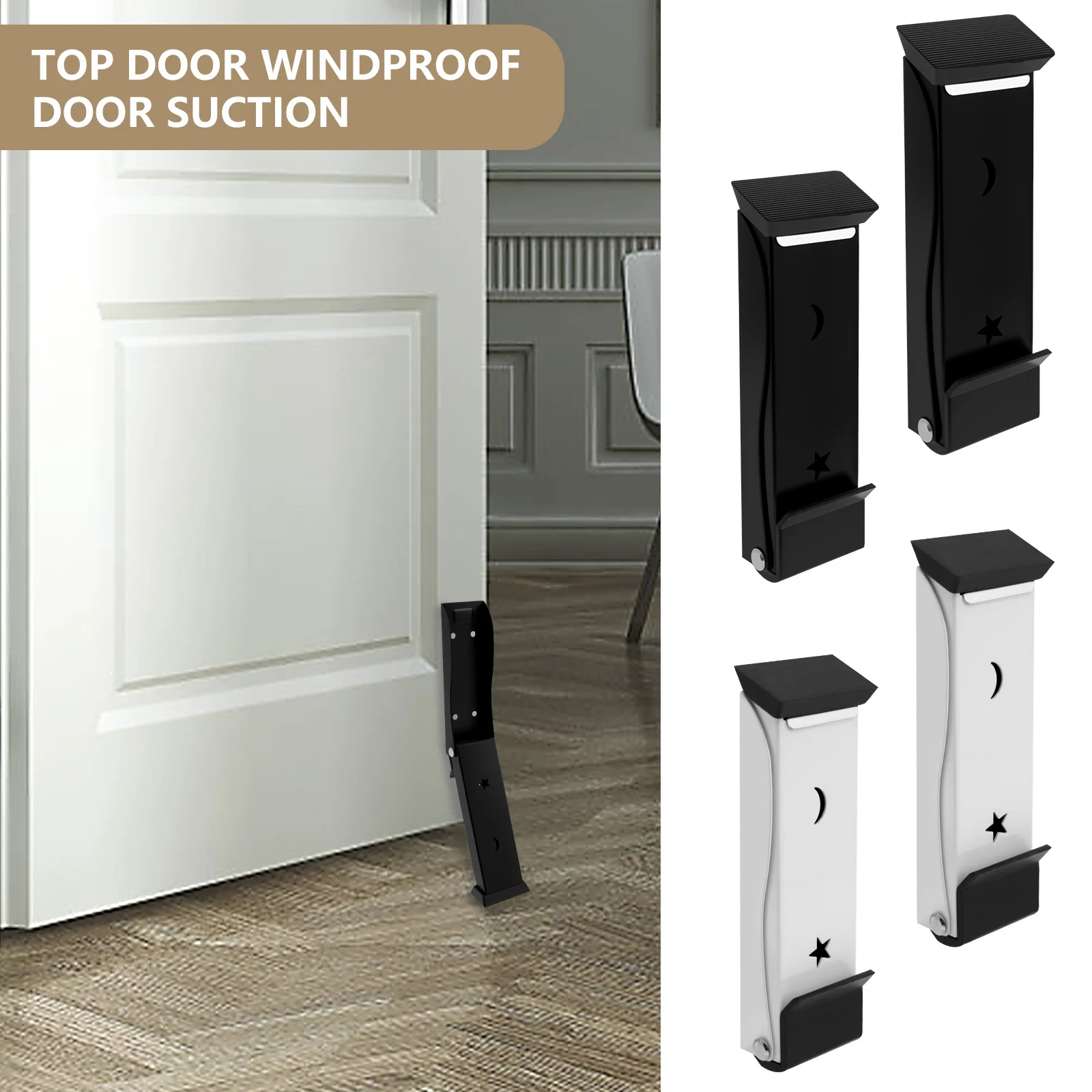 

2Pcs Door Stoppers Stainless Steel Practical Kick Down Door Stop door hardware Door close prevention Door stop door closer