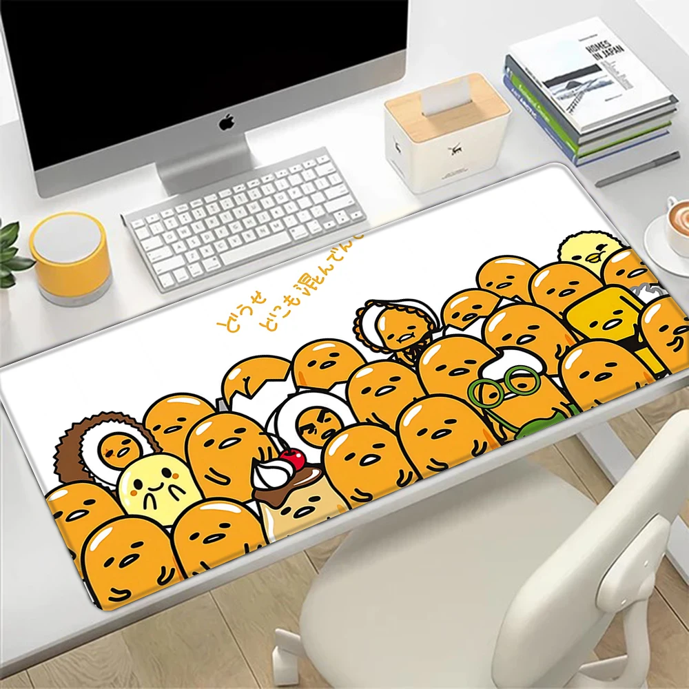 Yellow Cartoon G-Gudetama Mousepad HD Printing Computer Gamers Locking Edge Non-slip Mouse Pad XXL90x40cm Keyboard PC Desk Pad