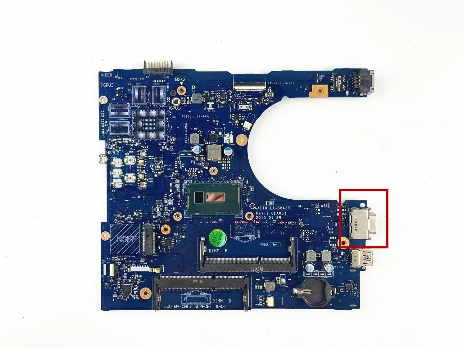 

For Dell 3558 Main Board LA-B843P