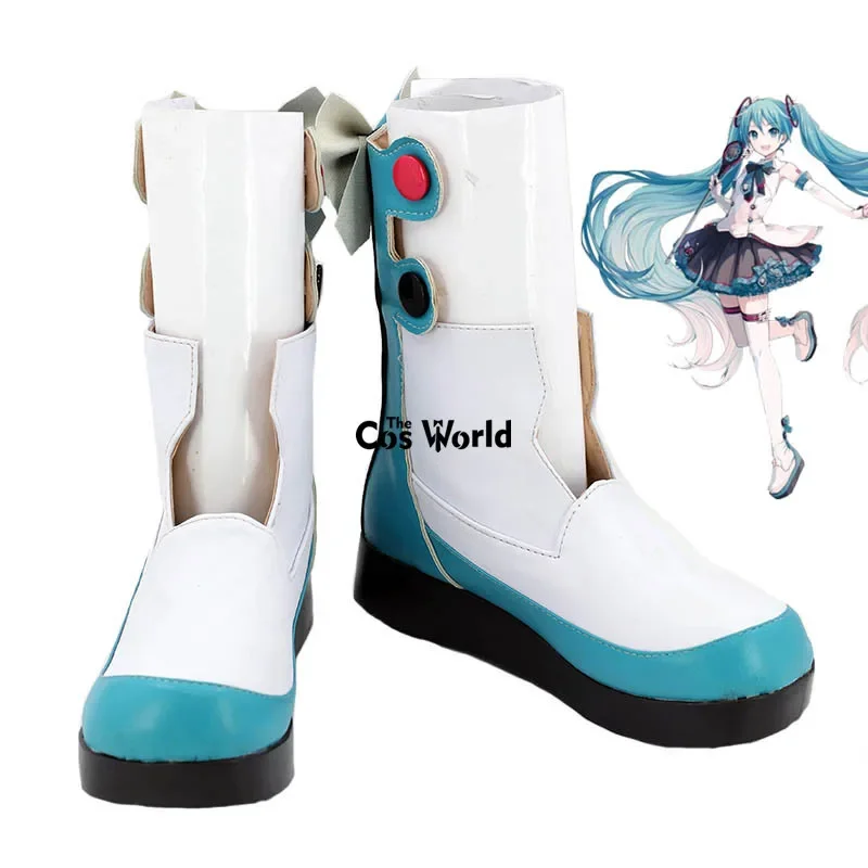 

2017 Magical Mirai Miku anime customize cosplay flat shoes boots