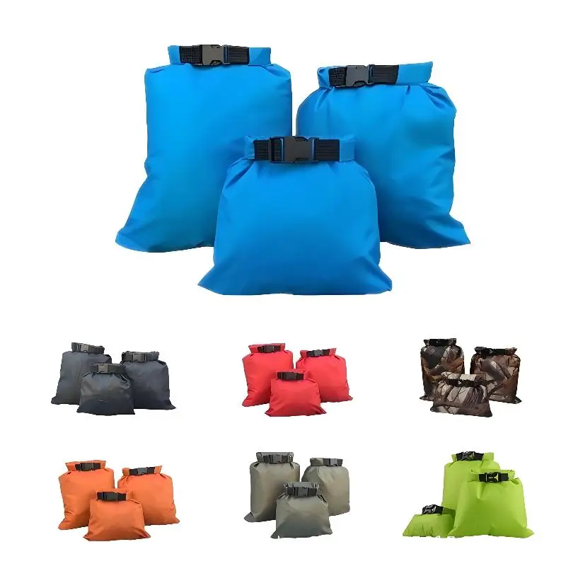 3Pcs/Set Multifunctional Lightweight Drifting Bag Dry Bag Waterproof Bag 30D Nylon Waterproof Bags 1.5L 2.5L 3.5L