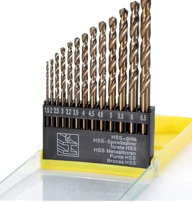 13PCS High-Speed Steel Drill Bit Set Quick Change Impact Kit for Glass Metal Tile Concrete Masonry Compatible with Electric Tool