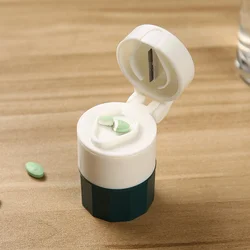 4 In1 Portable 4 Layer Grinder Splitter Tablet Cutter Divider Storage Case Pill Box Cutting Tablets Pill Cutter Medicine Crusher