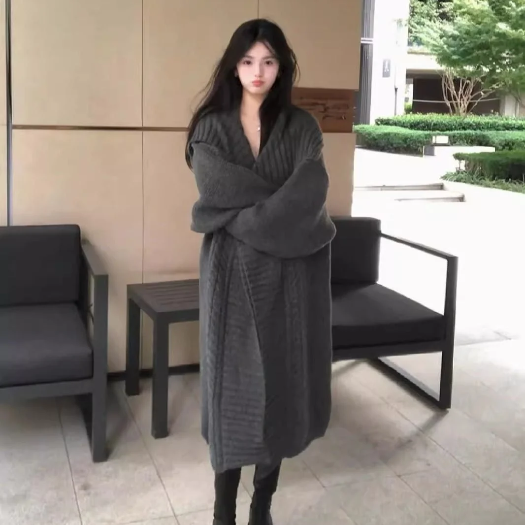 

Женские удлиненные кардиганы с V-образным вырезом, осенние, городские, в клетку, с воротником-стойкой, полупрозрачные, термо, оверсайз, для офиса, молодежные, полуоткрытые