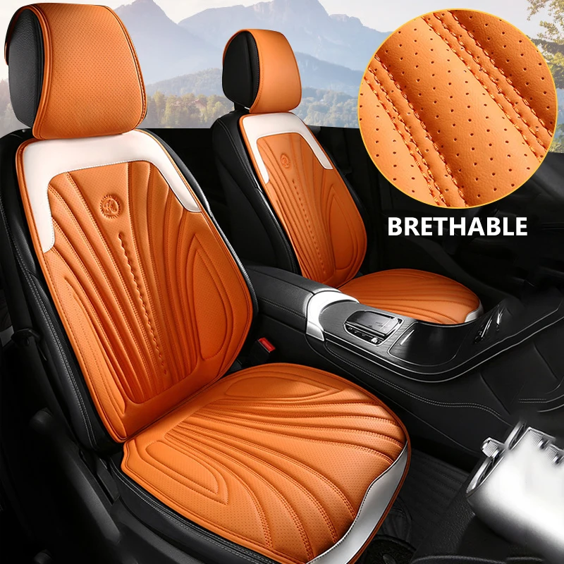 

Чехол на автомобильное сиденье из искусственной кожи, дышащая подушка для автомобильного сиденья с отверстием, выпуклый дизайн, защита для автомобильного сиденья, универсальные накладки на стулья, аксессуары