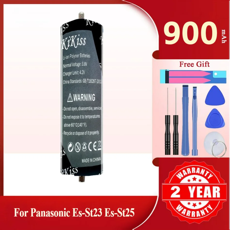 900mAh KiKiss Battery For Panasonic ES-ST23 ES-ST25 ES-ST27 ES-ST29 ES-ST37 ES-ST39 ES8171 ES8109 ES8111 ES8113 Electric Shaver