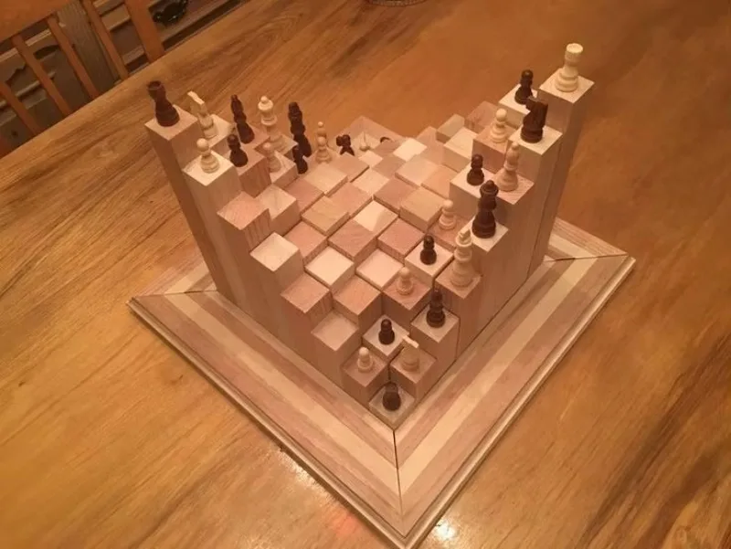 Retro Chess Tables, Wooden Chess Tables
