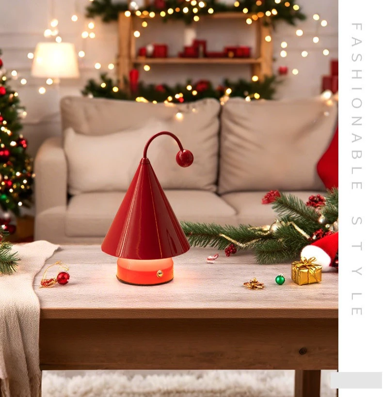 

Creative Christmas Tree Atmosphere Rechargeable Desk Lamp Suitable for Bedroom Birthday Gifts Modern Simple Nightlight