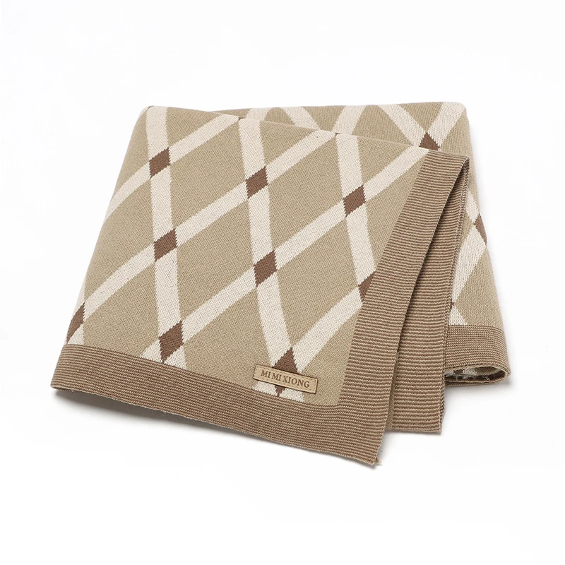 

Детское одеяло, хлопковое клетчатое постельное белье для новорожденных девочек и мальчиков, модное супермягкое Пеленальное покрывало для детской коляски 100*80 см