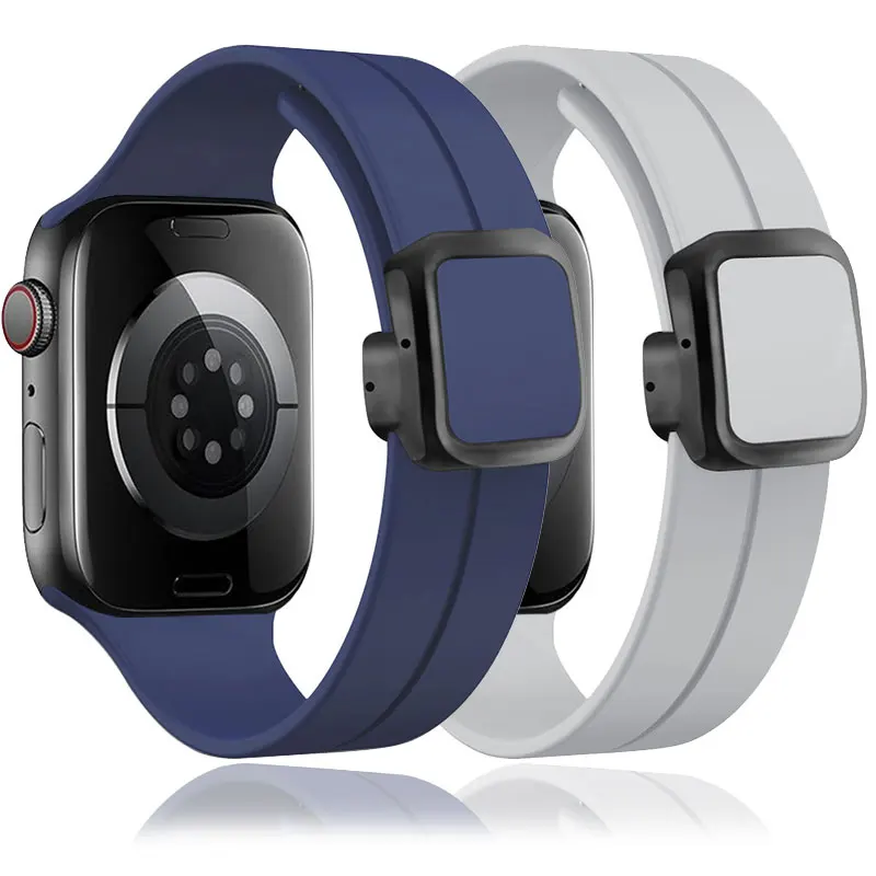 Silicone Strap for Apple Watch Ultra Band 49mm 45mm 44mm 41mm 40mm 42mm 38mm Durable Bracelet for iWatch Series 9 8 7 6 5 4 3 SE