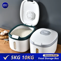 Kitchen Container 5KG 10KG Bucket Nano Insect-Proof Moisture-Proof Rice Box Grain Sealed Jar Home Storage Pet Dog Food Store Box