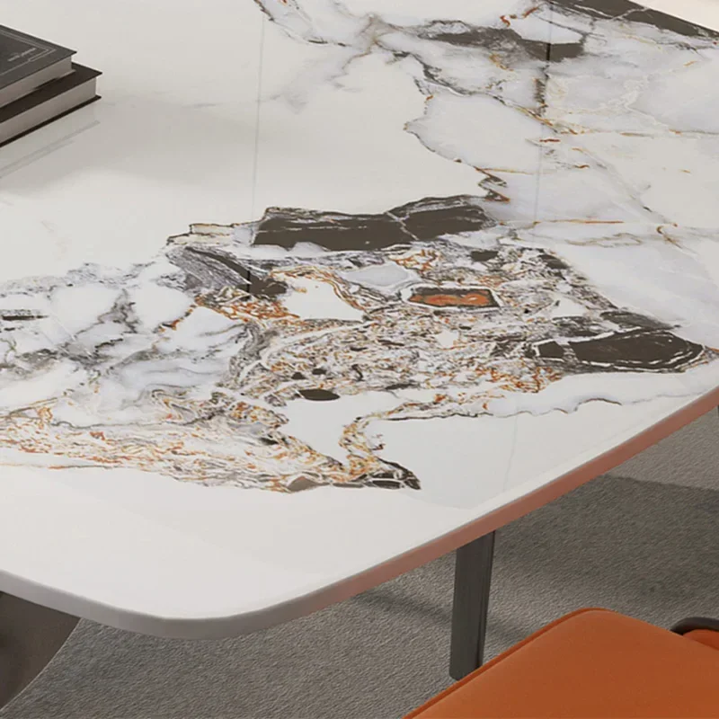 

Light Luxurious Rock Dining Table Combination Modern Minimalist Small Western Restaurant Table Mesa De Jantar Kitchen Furniture