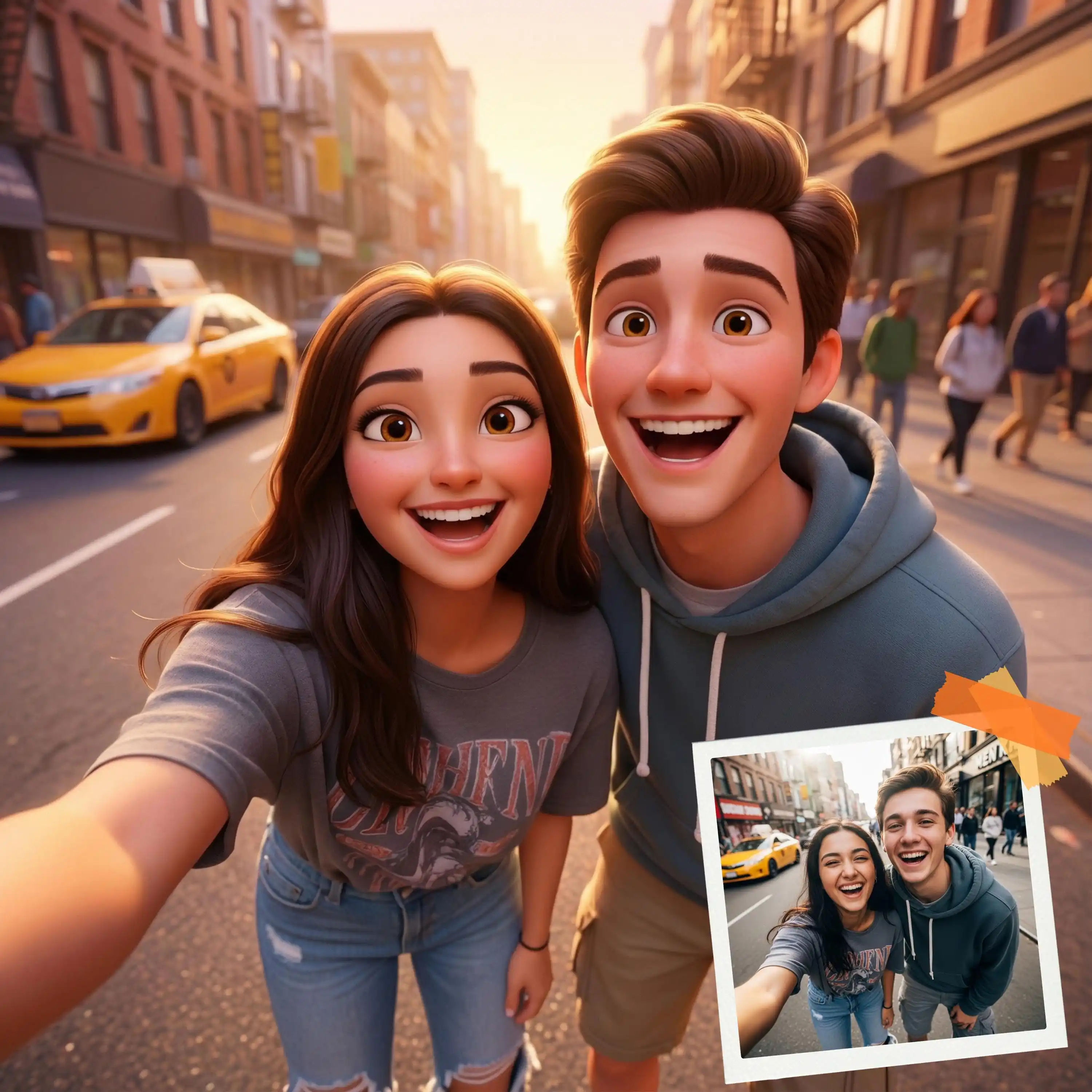 Custom Cartoon-Style Print Personalized Family Portrait Photo Animation Art, Wall Decor for Birthdays Gift Festive Decoration