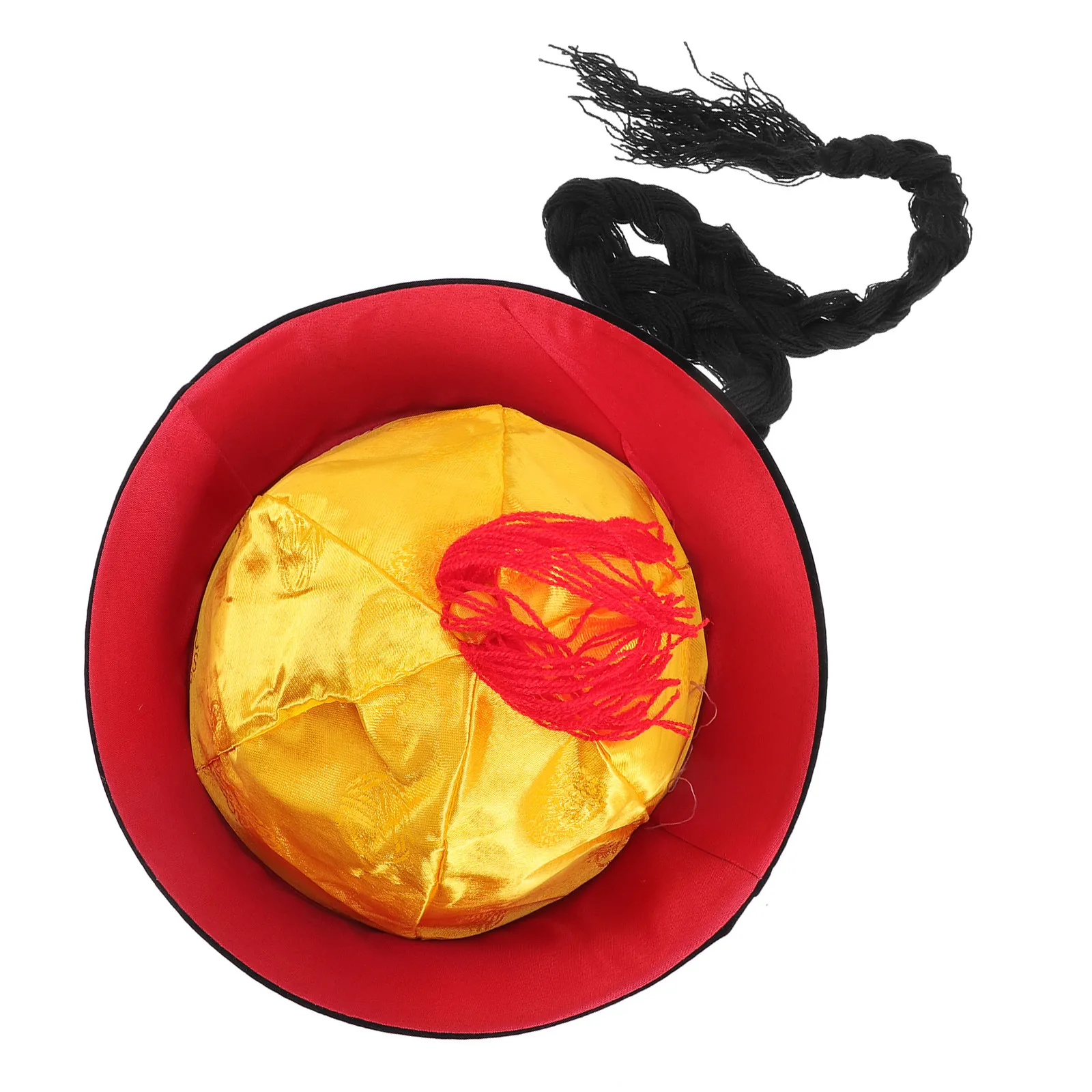 

Шляпа в восточном стиле с креплением для хвоста, ретро-китайский головной убор для сценических танцев, карнавала, новогодних праздников, реквизит для костюма