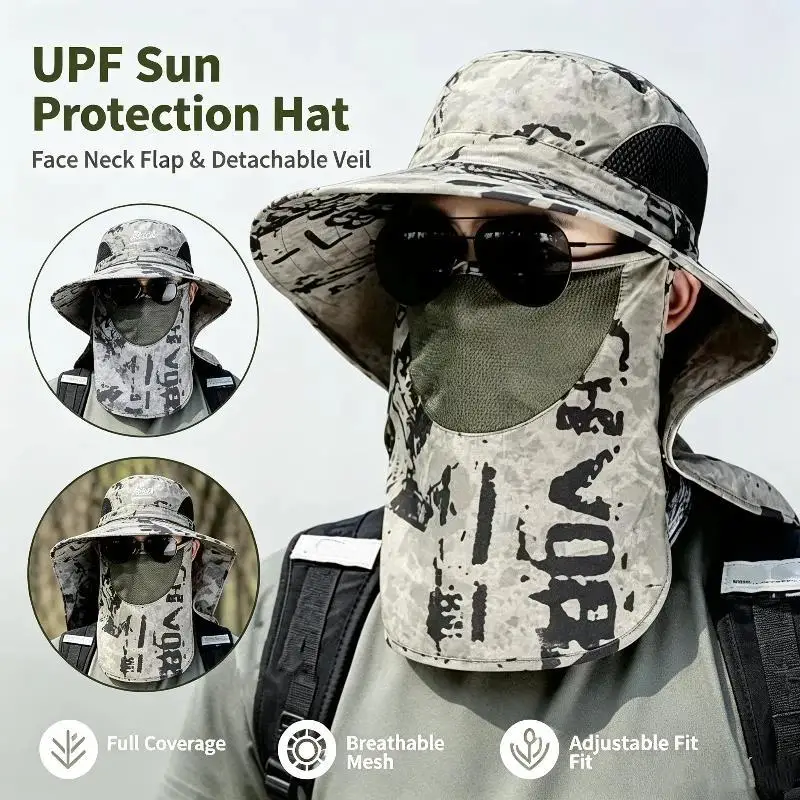 Unisex Summer Wide Brim Panama Cap Waterproof Quick-drying Sun Hat for Outdoor Hiking Camping Beach Travel