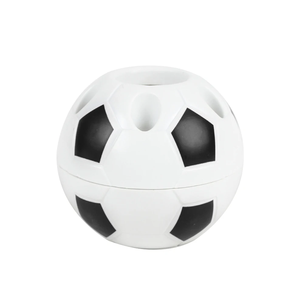 PP Soccer Shape Pen Pencil Holder Football Shape Pencil Holder Desktop Rack Table Home Decoration Students Gifts