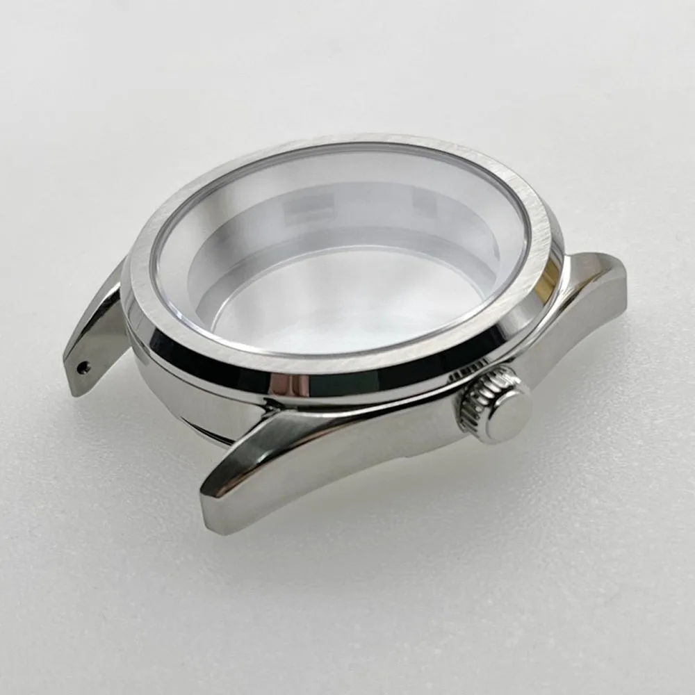 NH35 Case 39.5mm Stainless Steel Sapphire Glass Watch Case for NH35 NH36 4R35A 4R36A Movement Men Women Watch, Fit 28.5mm Dial