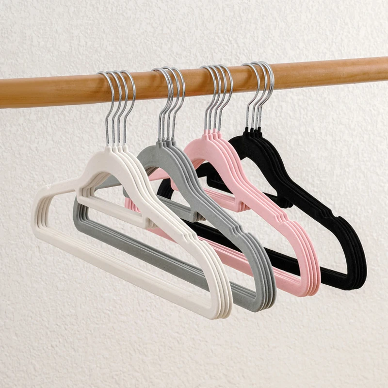 Aço inoxidável Anti-Slip Hanger, Seamless Hanger, 360 ° Rotação, reunindo gancho, 10pcs