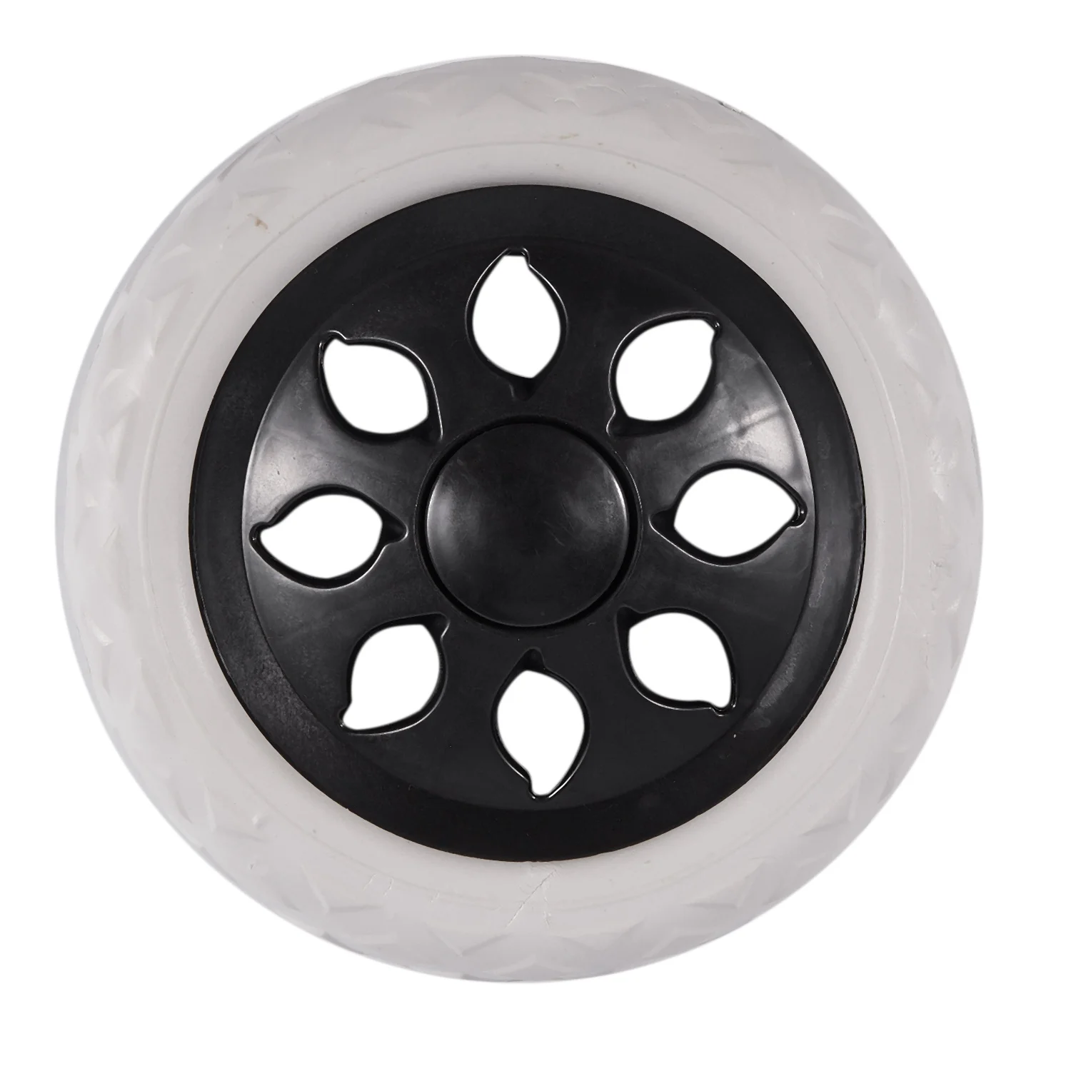 

Black White Plastic Core Foam Shopping Trolley Cartwheel Casters