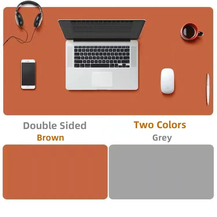 30x60CM Desk Pad Desk Protector - Dual Side PVC Leather Desk Mat Large Mouse Pad Waterproof Desk Cover Office Home Table Decor