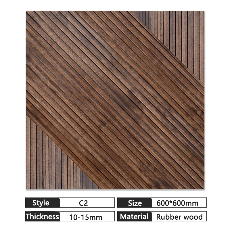 Mosaic solid wood wall panel 60*60CM natural wood style indoor wall decoration painting Chinese style Black Walnut wood