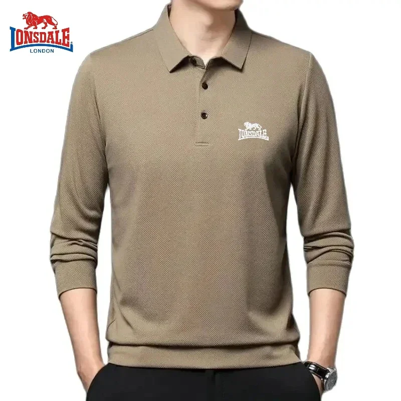 Spring and Autumn Men's High Quality Embroidered Long Sleeve Polo Shirt New Luxury Fashion Business Leisure Multi Functional Top