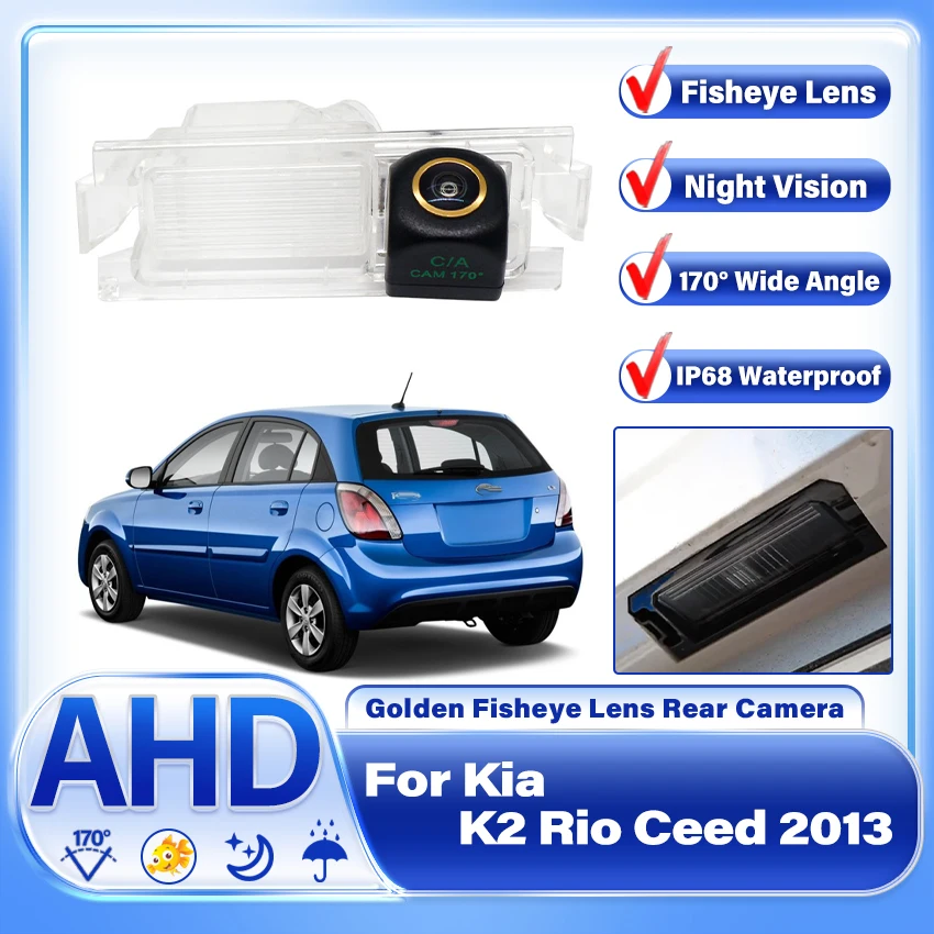 

170 ° Для Kia K2 Rio Ceed 2013 для Hyundai Accent Solaris Verna 2014 I30 HD Беспроводная автомобильная CCD задняя камера «рыбий глаз» Водонепроницаемая