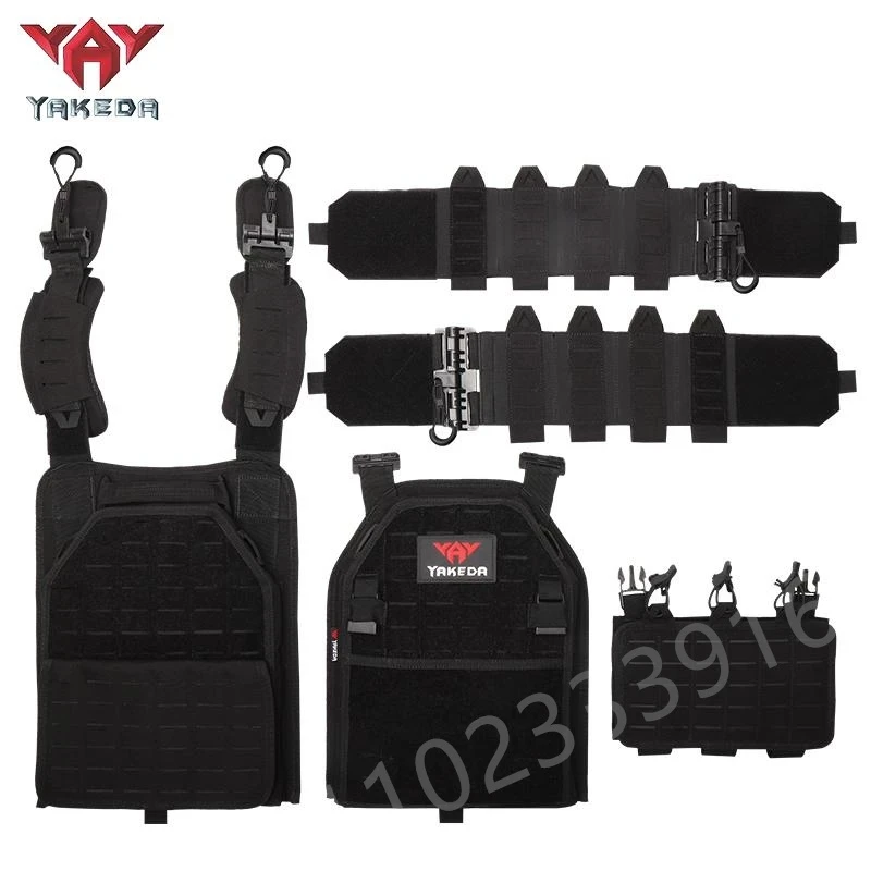 Imagem -05 - Colete de Combate Militar Destacável Rápido Laser Cut Tactical Vest Engrenagem Preta para Transportar Luz Novo 6094