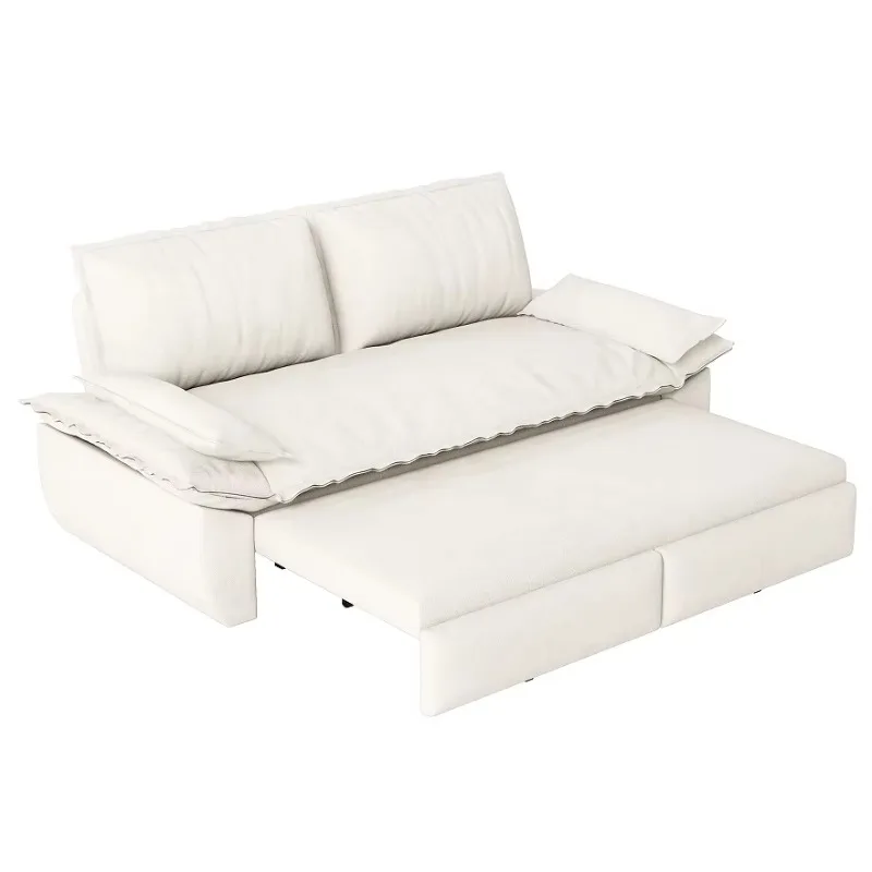 3 in 1 convertible reclining foldable multifunctional velvet double bed