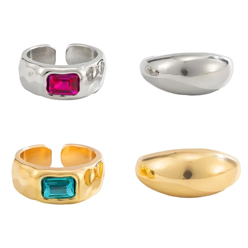 62KE Adjustable Foot Rings Pack of 2 Open Toe Jewelry with Curved Wide Band for Daily Wear, Beach Trips and Casual Outfits