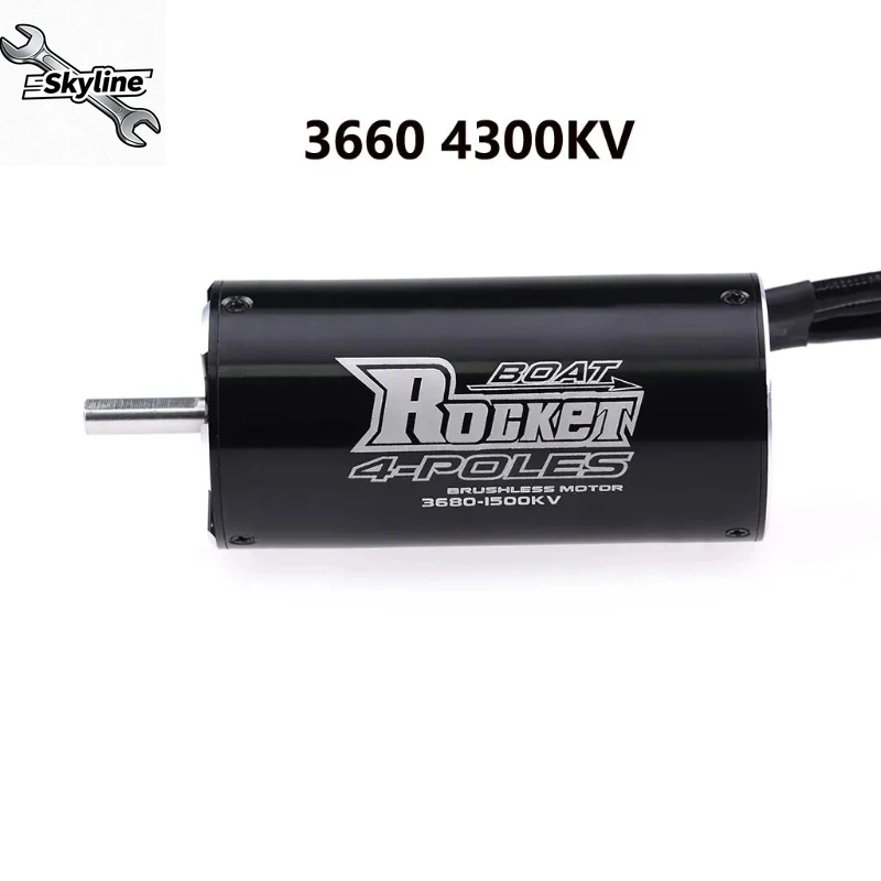 1pcs 3660 3670 1850KV 2280KV 2600KV 4 Poles Brushless Sensorless Motor 5.0mm Shaft for 800-1000mm  Boat